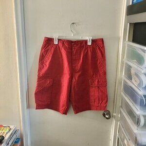 Men's Old Navy Cargo Styled Red Shorts - size 36